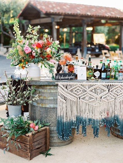 Wedding bar with macrame details Inspiration