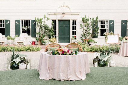 Tropical coral garden wedding