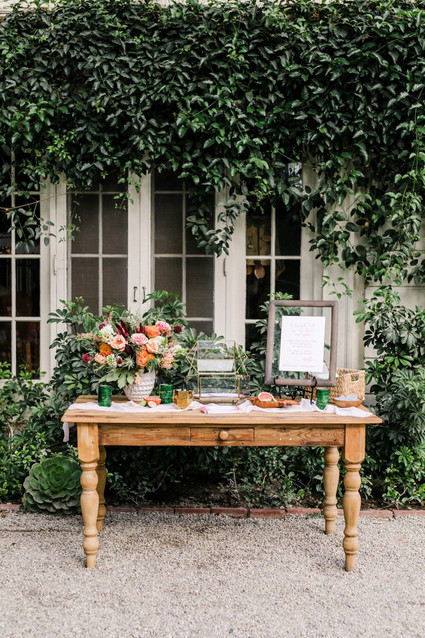 Tropical coral garden wedding