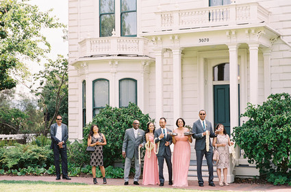 Romantic multicultural San Francisco garden wedding