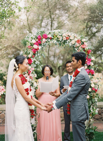 Romantic multicultural San Francisco garden wedding