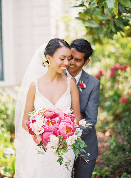 Romantic multicultural San Francisco garden wedding