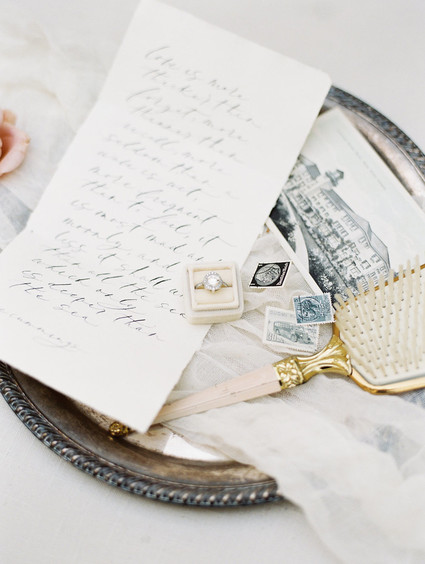 Romantic minimal spring wedding invites