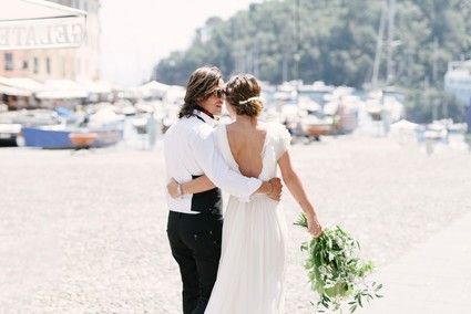 Stylish sexy Portofino elopement