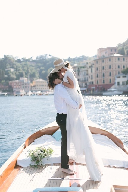 Stylish sexy Portofino elopement