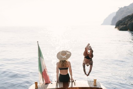 Stylish sexy Portofino elopement
