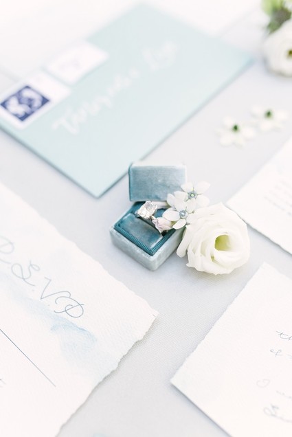 Ocean inspired italian wedding invitations