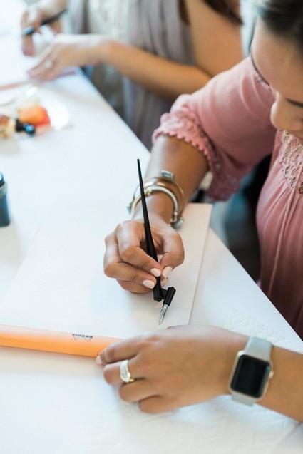 Calligraphy workshop with Stephanie B. Design Inspiration