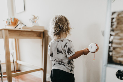 At home family session with macrame artist Judah Co.