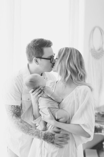 Natural light at home newborn photos