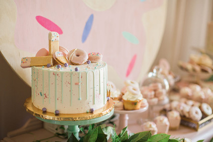 Donut birthday cake