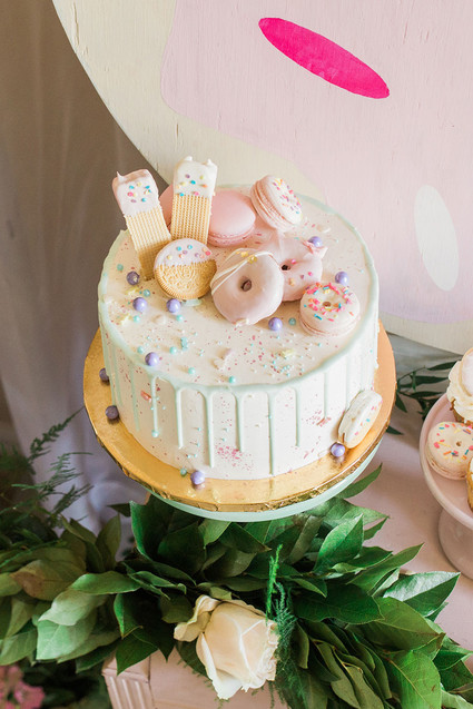 Donut birthday cake
