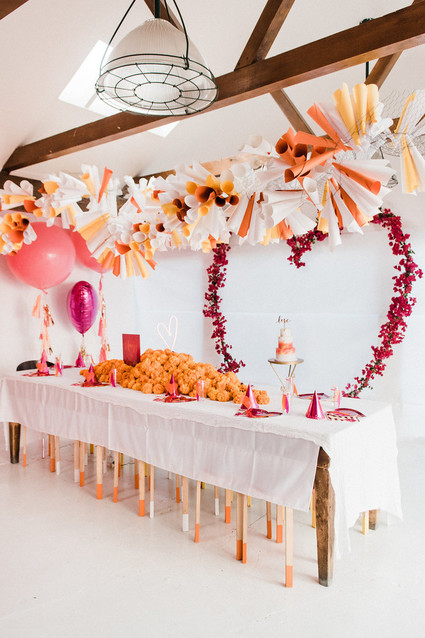 Bougainvillea and Marigold Love themed birthday party