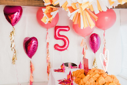 Bougainvillea and Marigold Love themed birthday party