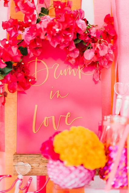 Bougainvillea and Marigold Love themed birthday party