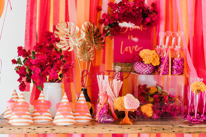 Bougainvillea and Marigold Love themed birthday party Inspiration
