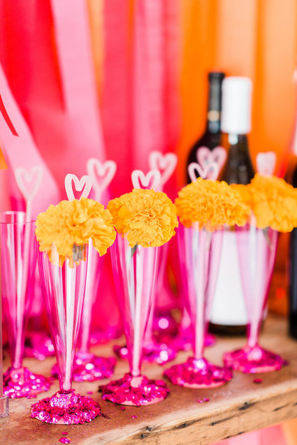 Bougainvillea and Marigold Love themed birthday party