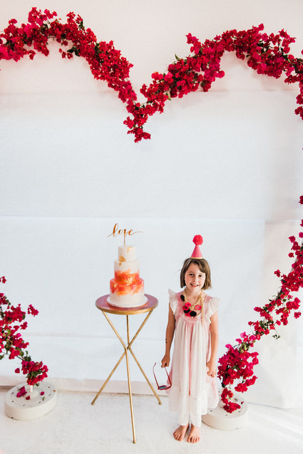 Bougainvillea and Marigold Love themed birthday party