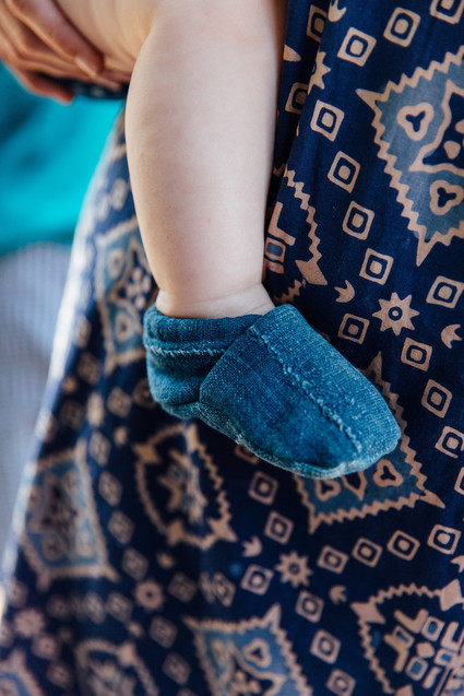 indigo moccasins