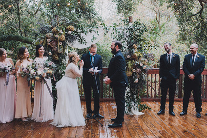 Moody rainy Topanga Canyon wedding at the 1909