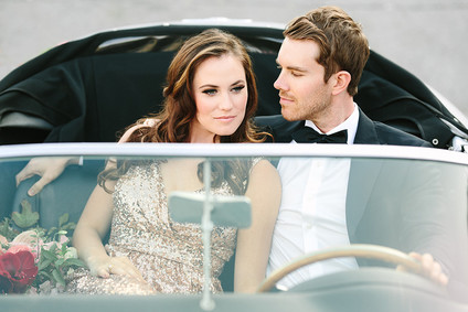Vintage car engagement shoot