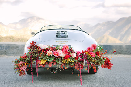 Vintage car engagement shoot