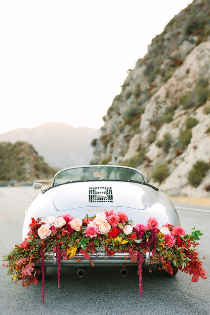 Vintage car engagement shoot