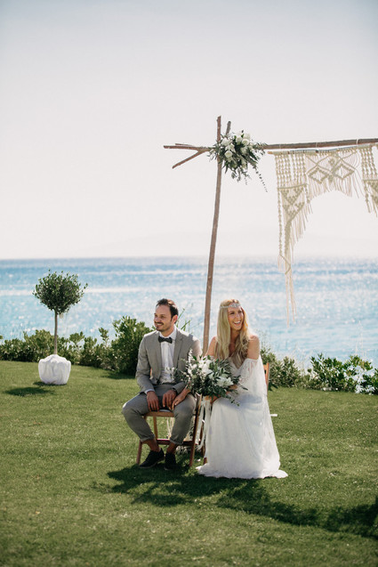 Boho beach wedding Greece