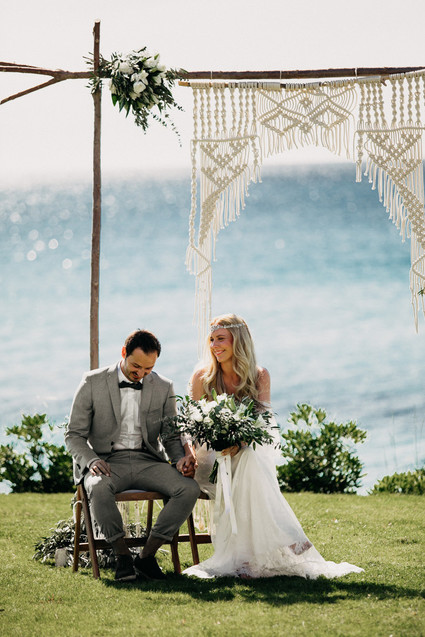 Boho beach wedding Greece Inspiration