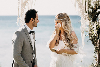 Boho beach wedding Greece