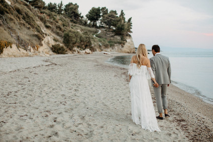 Boho beach wedding Greece