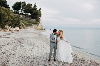 Boho beach wedding Greece