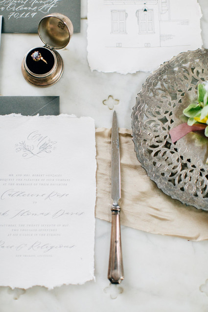 Romantic wedding invitations