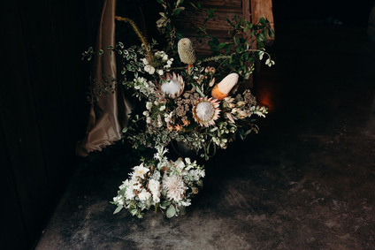 moody protea wedding flowers