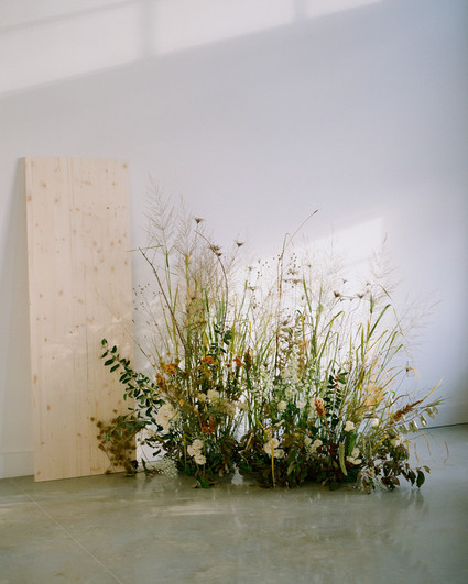 wild weedy floral installation