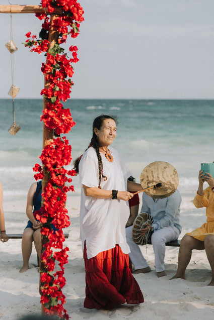 Cosmic Mayan wedding ceremony in Tulum