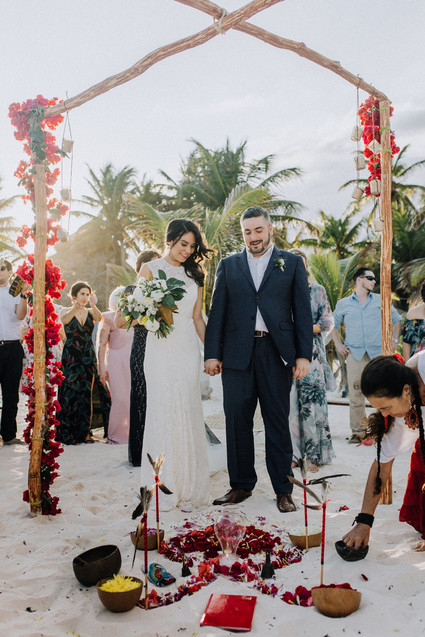 Cosmic Mayan wedding ceremony in Tulum
