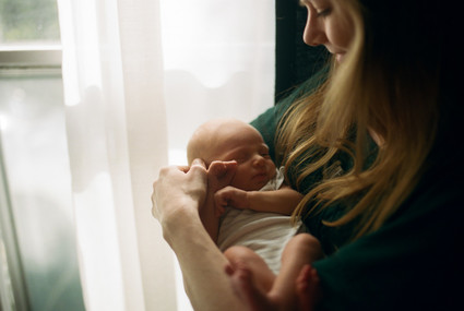 Intimate family newborn photos in Grand Rapids