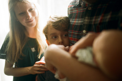 Intimate family newborn photos in Grand Rapids