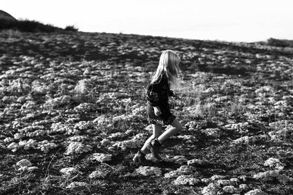 Black and white fashion-inspired family photos