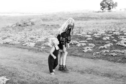 Black and white fashion-inspired family photos