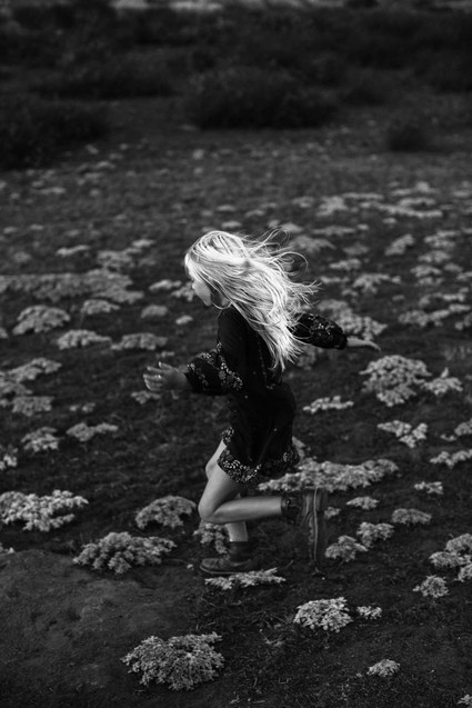 Black and white fashion-inspired family photos