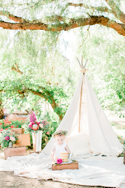 Girly picnic cake smash Inspiration