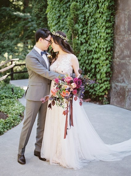 romantic fall wintery wedding in Washington state