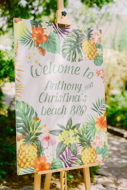 Tropical rehearsal dinner in Athens Greece