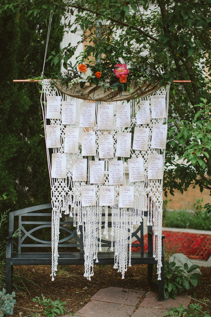 macrame seating chart Inspiration