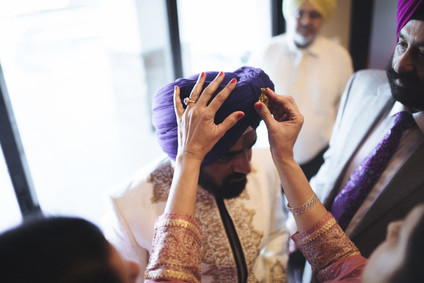 Modern desert Indian wedding celebration