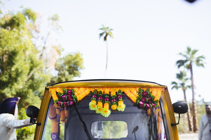 Modern desert Indian wedding celebration
