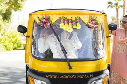 Modern desert Indian wedding celebration