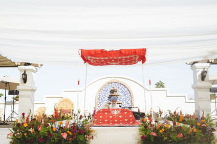 Modern desert Indian wedding celebration